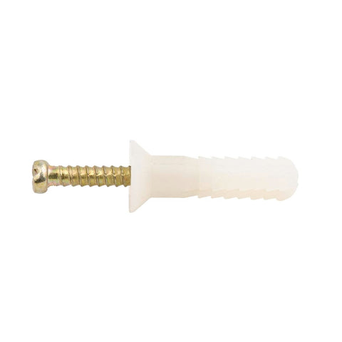 Ramset Nylon Anchor 6.5mm x 25mm Countersunk Head 100 Pack - SuperSaverAU - view 1