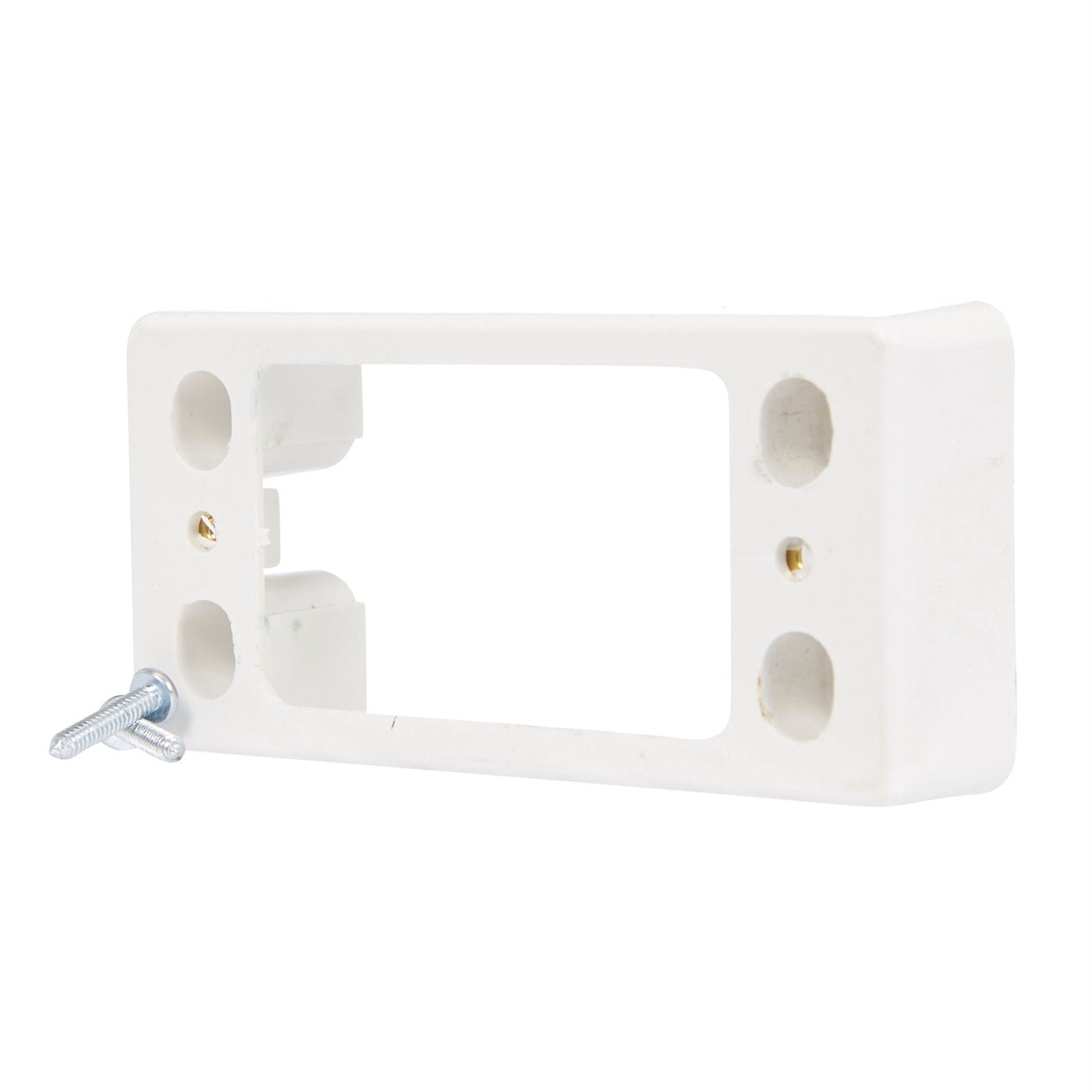 HPM Intermediate Architrave Mounting Block, 52mm 24mm Deep White Plastic CD150WE