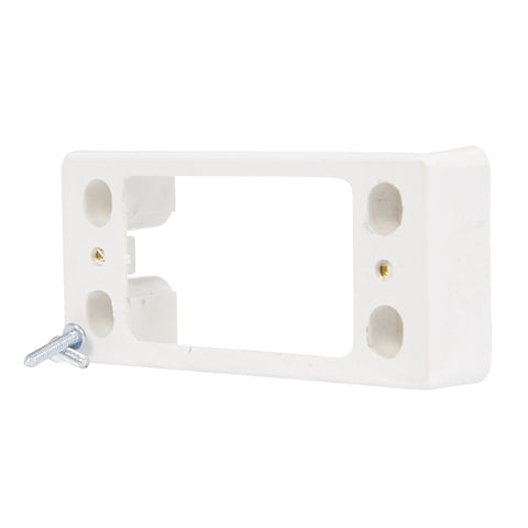 HPM Intermediate Architrave Mounting Block, 52mm 24mm Deep White Plastic CD150WE