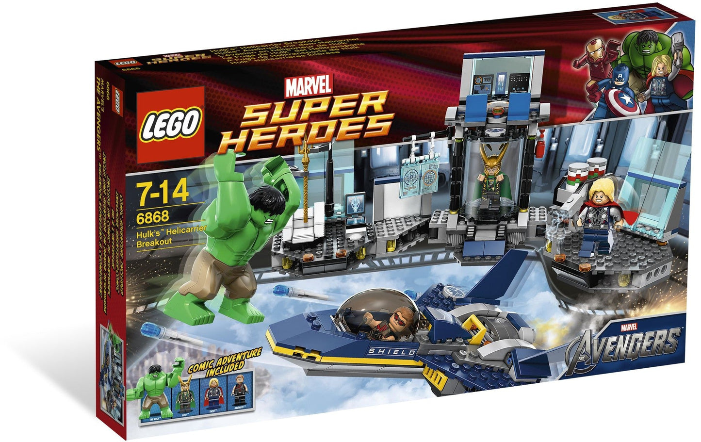 LEGO 6868 Marvel Super Heroes Hulk Helicarrier Breakout- Auzzi Store
