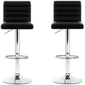 Artiss Black Arne Barstool 2 Pack - Modern Design, PU Leather, Adjustable Height - SuperSaverAU - view 1