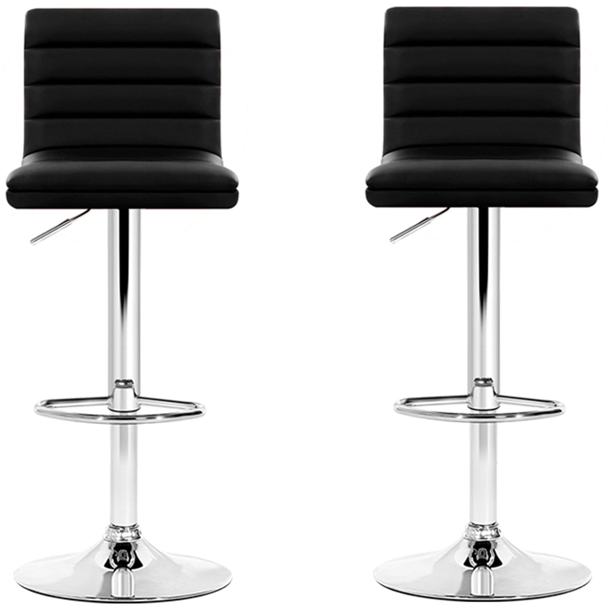 Artiss Black Arne Barstool 2 Pack - Modern Design, PU Leather, Adjustable Height - SuperSaverAU - view 1
