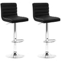 Artiss Black Arne Barstool 2 Pack - Modern Design, PU Leather, Adjustable Height - SuperSaverAU - view 2