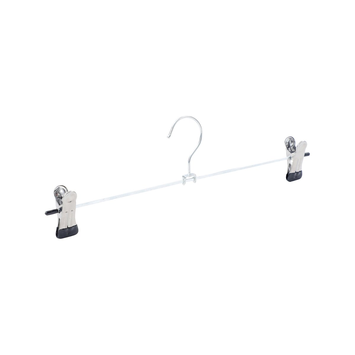 All Set Adjustable Metal Clothes Hangers 5 Pack - 35cm - Silver - Durable