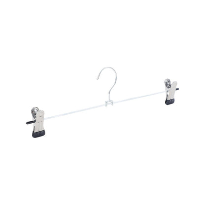 All Set Adjustable Metal Clothes Hangers 5 Pack - 35cm - Silver - Durable