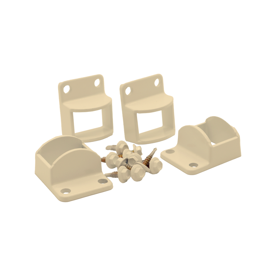 ProtectorAl 38 x 25mm Primrose Aluminium Pool and Garden Fence Panel Brackets - 4 Pack