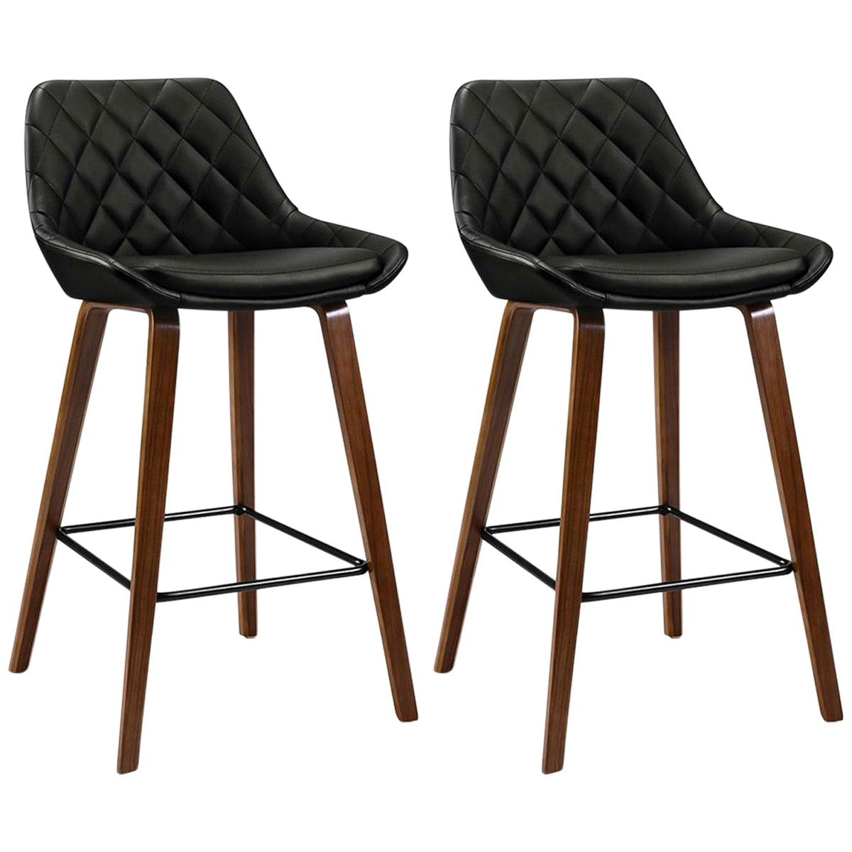 Artiss Ezio Black Barstools 2 Piece - SuperSaverAU - view 2