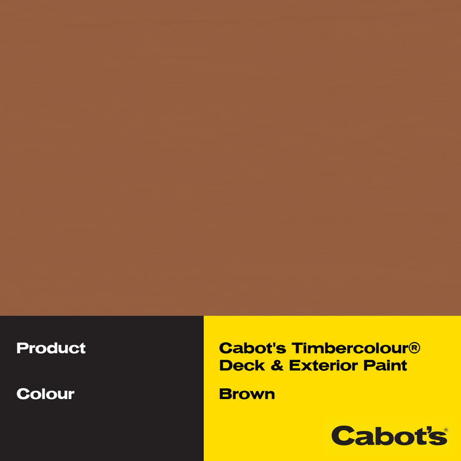 Cabot's Brown Timbercolour Deck & Exterior Paint 2L Water Based UV Resistant
