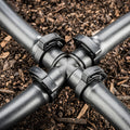 Pope 13mm Single Poly Barbed Cross, Polypropylene, 4 Way Irrigation Connector