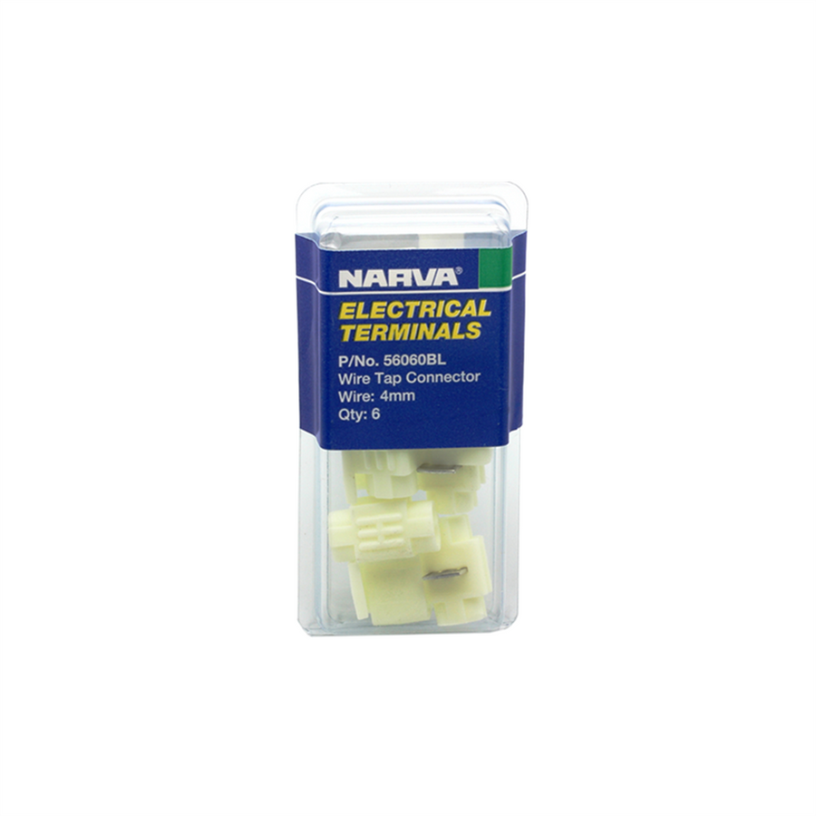 Narva Ezy Tap Wire Connector 4mm Nylon 6 Pack Strong Design - SuperSaverAU - view 1