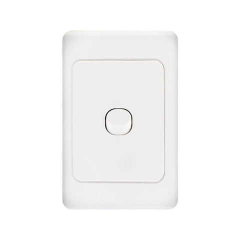 Deta White 1 Gang Vertical Switch - Polycarbonate - 2 Way Switching - SuperSaverAU - view 1
