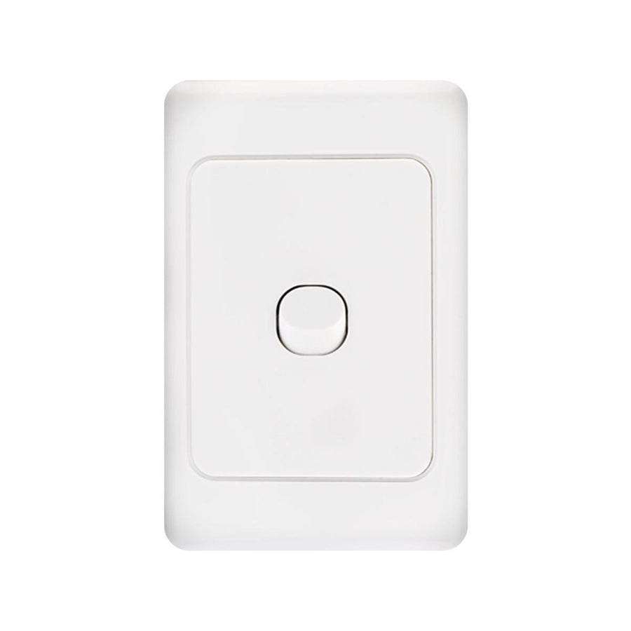 Deta White 1 Gang Vertical Switch - Polycarbonate - 2 Way Switching - SuperSaverAU - view 1
