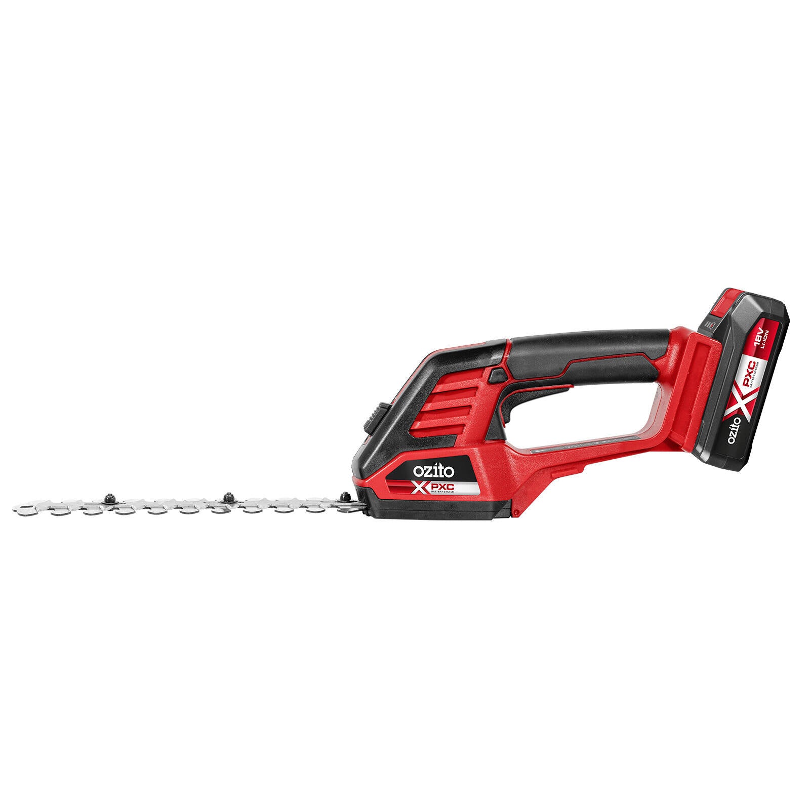 Ozito PXC 18V Cordless Hedge & Grass Shear 2.5Ah Kit PGSK-2518 - 200mm Blade, Battery & Charger