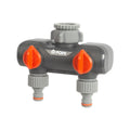 Pope 2 Way Tap Outlet - Dual Watering Device - 12mm Snap-On Outlets - 145mm x 415mm x 80mm - SuperSaverAU - view 1