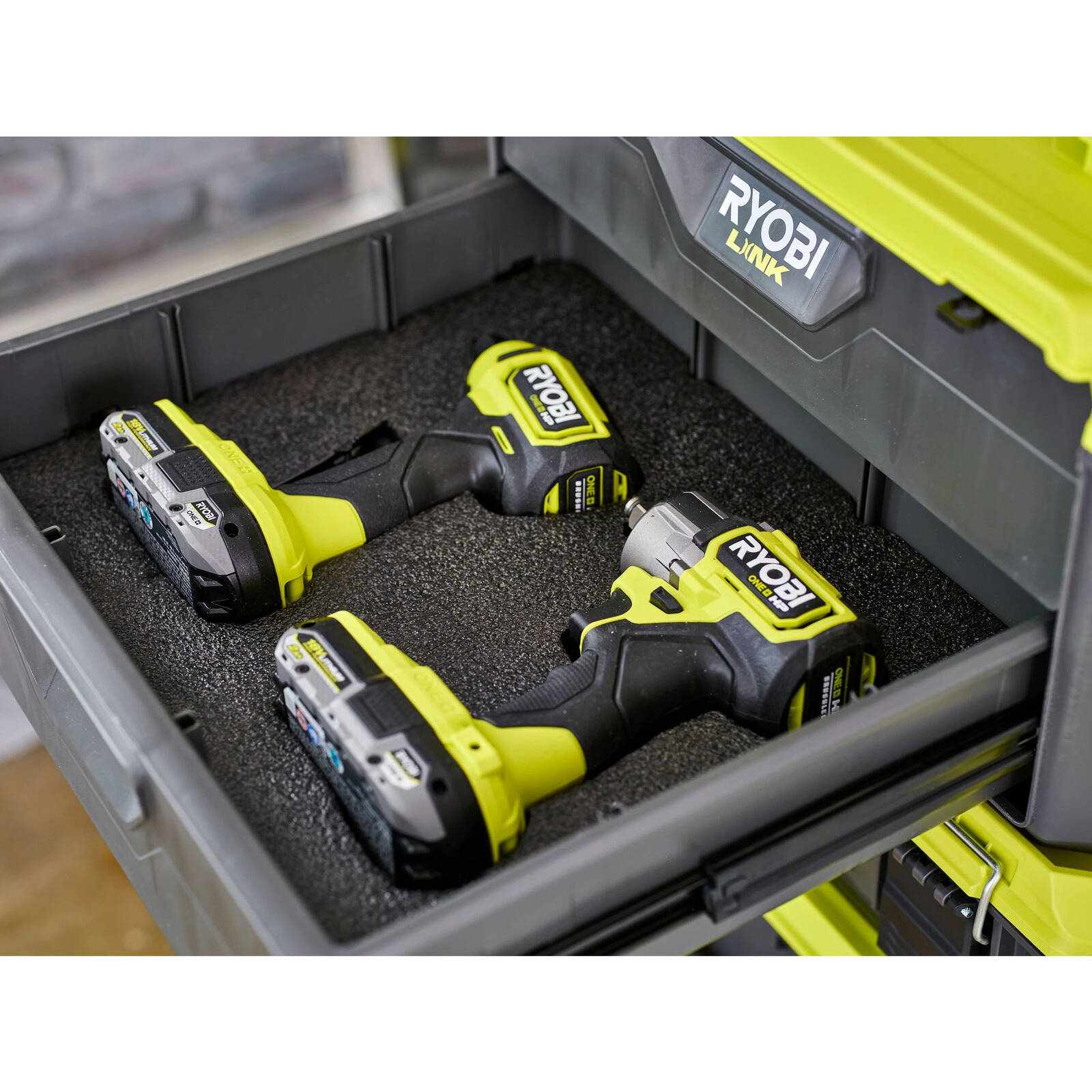Ryobi LINK 3-Drawer Toolbox, Modular Storage with Extendable Drawers