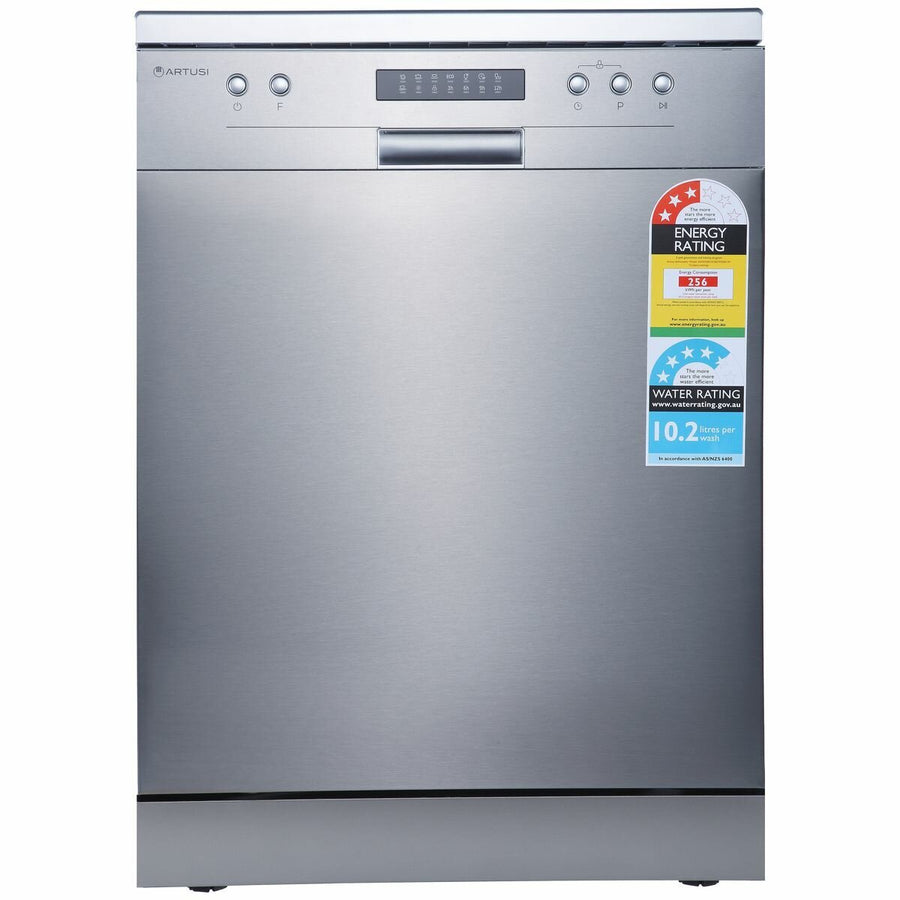 Artusi 60cm Freestanding Dishwasher 12 Place Settings - Stainless Steel, 6 Programs - ADW5001X
