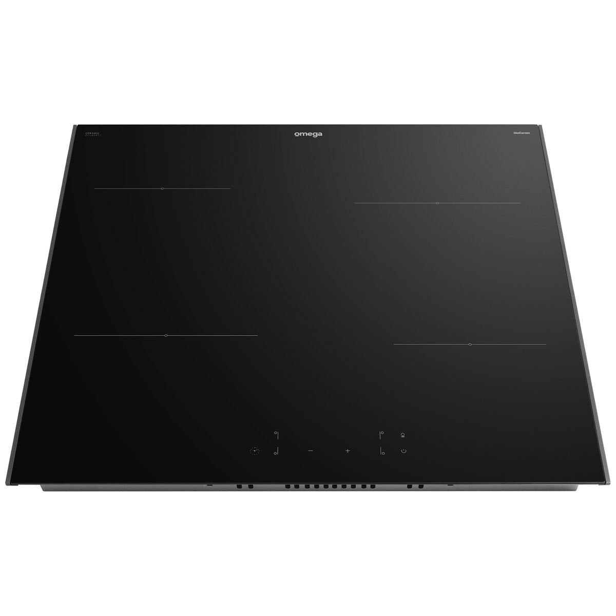 Omega 60cm ceramic cooktop - 4 zones, touch controls, 99 minute timer, black glass - OCC604TZ