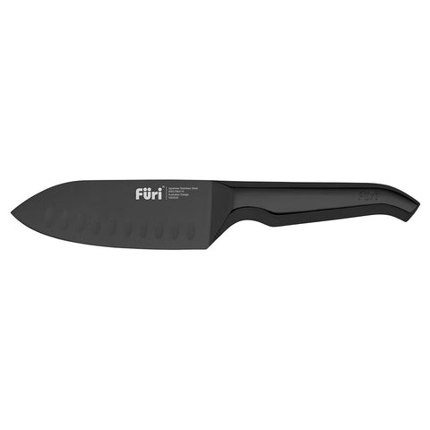 Furi Pro Jet Black East/West santoku knife 13cm - black finish - 25 year warranty against defects - 41482