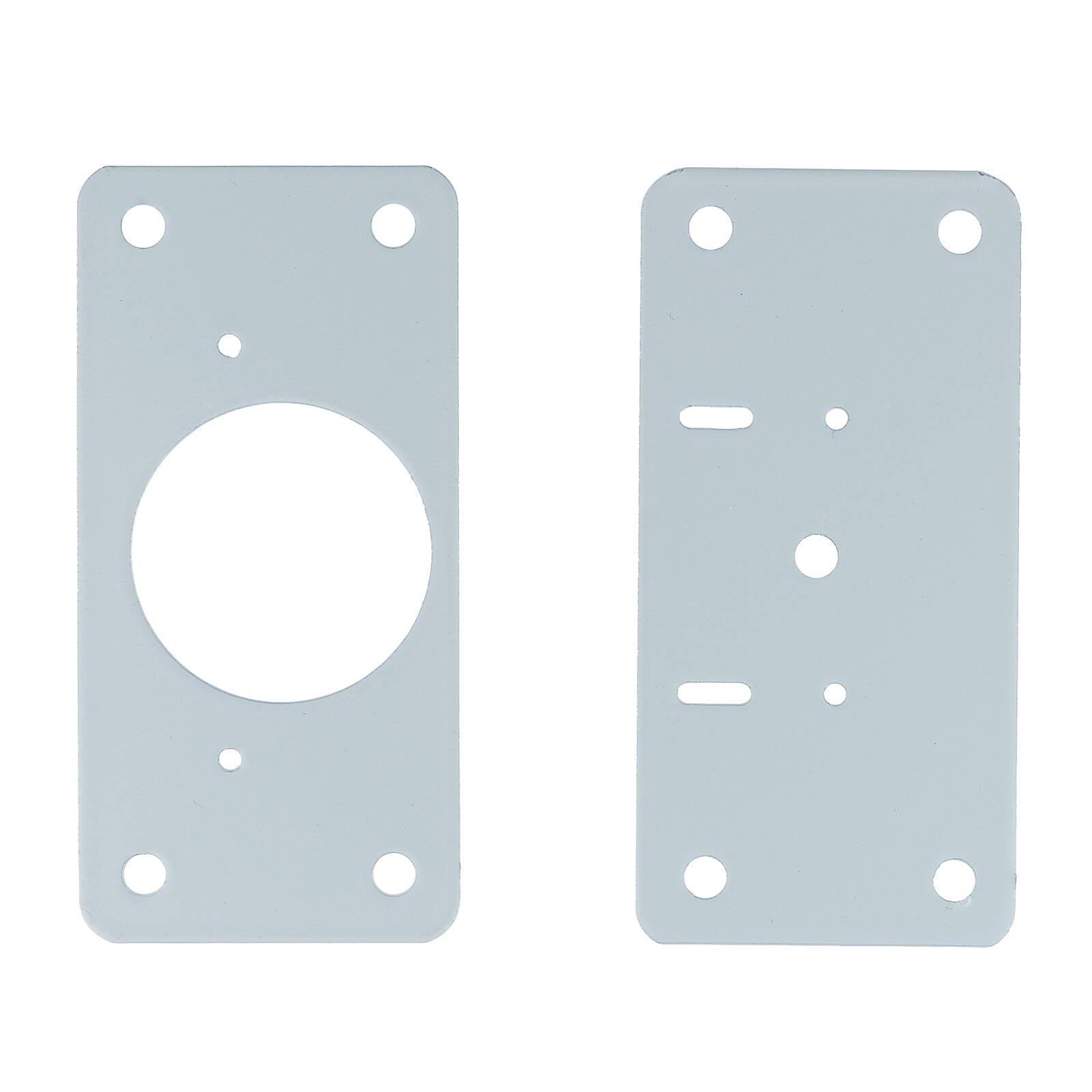 Taskmaster 90 x 45mm White Hinge Repair Plate - 2 Pack