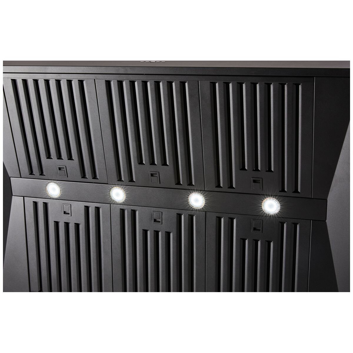 Schweigen 120cm BBQ Canopy Rangehood - Matte Black, 2500m³/h, Twin Internal Motors, Remote - CL7372BPAK