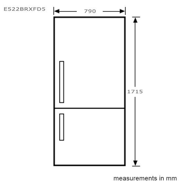 Fisher & Paykel Series 5 494L bottom mount fridge - stainless steel, ActiveSmart, right hinge - E522BRXFD5