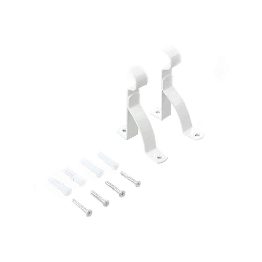 Windoware Curtain Rod Bracket - 16mm - White - 2 Pack - Metal - Durable - SuperSaverAU - view 1