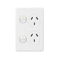 Deta X6 White Double Vertical Power Point - 2 Outlets - Polycarbonate - Easy Installation - SuperSaverAU - view 1