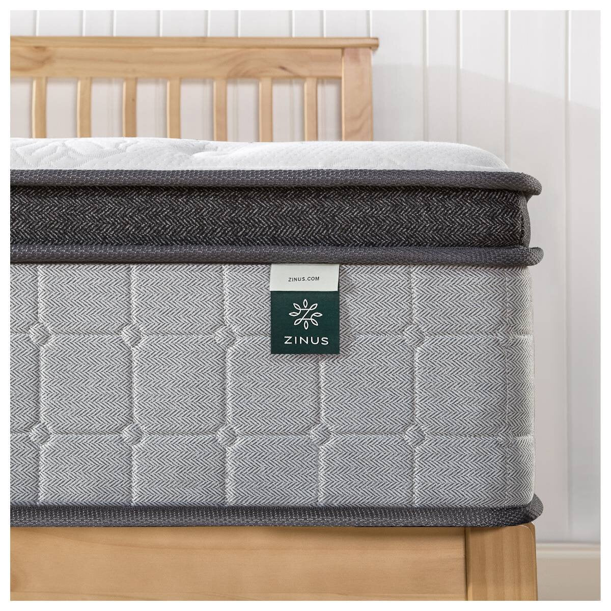 Zinus 30cm Double Support Plus Pocket Spring Mattress - Plush Euro Top, iCoils - AU-MSSPGR-12D
