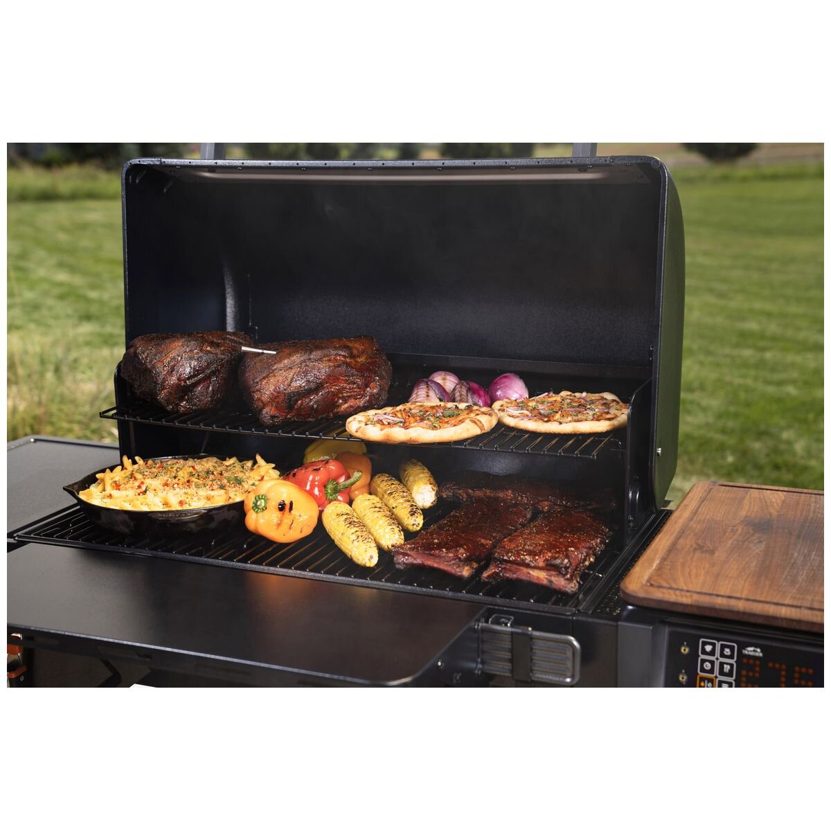 Traeger Woodridge Pro WiFIRE pellet grill - black finish, Super Smoke Mode, six cooking methods - TFB97JLHI