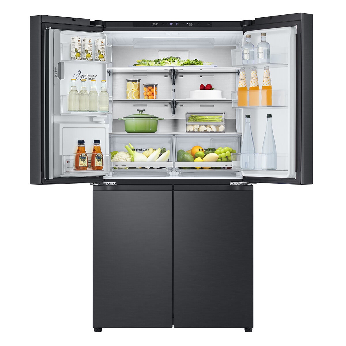 LG 637L French Door Fridge - Ice and Water, Matte Black, Inverter Linear Compressor - GF-L700MBL