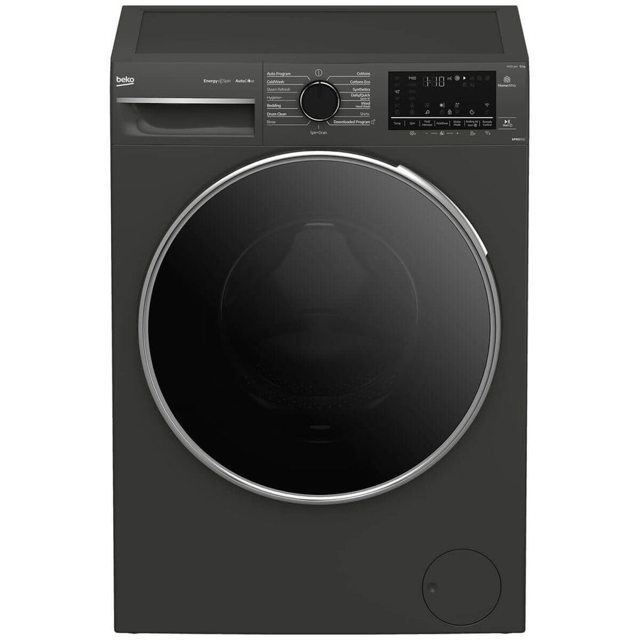 Beko 12kg Front Load Washing Machine - Graphite, AutoDose, SteamCure, ColdWash, HomeWhiz - BFLB123ADG