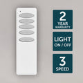 Brilliant Slimline AC Ceiling Fan Remote - Digital Pairing - 35mm x 114mm - White - SuperSaverAU - view 3