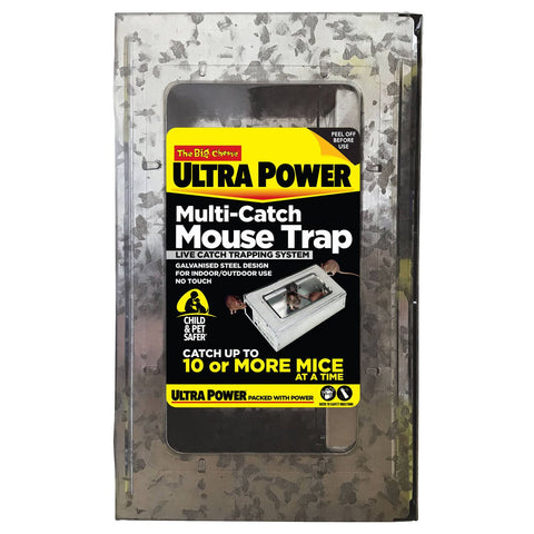 The Big Cheese Multi Catch Mouse Trap - 200mm x 400mm - Galvanised Steel - Self Setting - SuperSaverAU - view 1