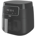 Beko 7.6L air fryer - Black, digital touchscreen, glass viewing door, 9 auto cooking programs - FRL3374B