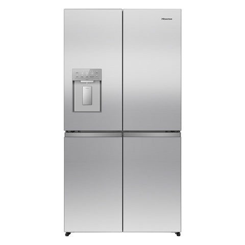 Hisense 640L French Door Fridge - Non-Plumbed Ice and Water, Stainless Steel, 4.5 Star - HRCD640TSW