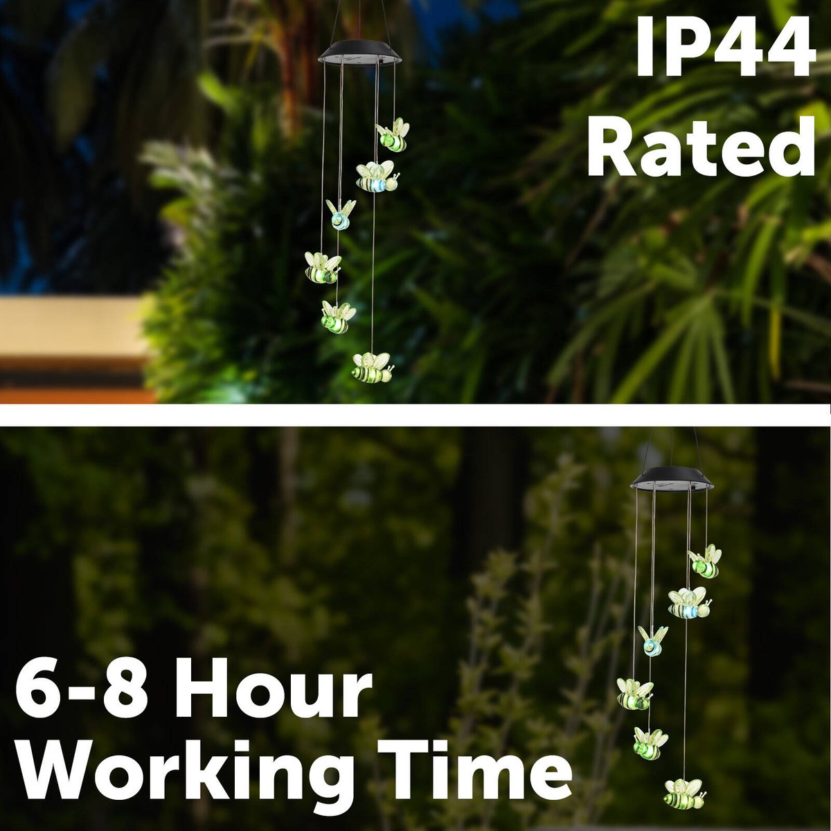 Click Solar Bee Windchime - 6 RGB LED - 125mm x 700mm - Weather Resistant - SuperSaverAU - view 3