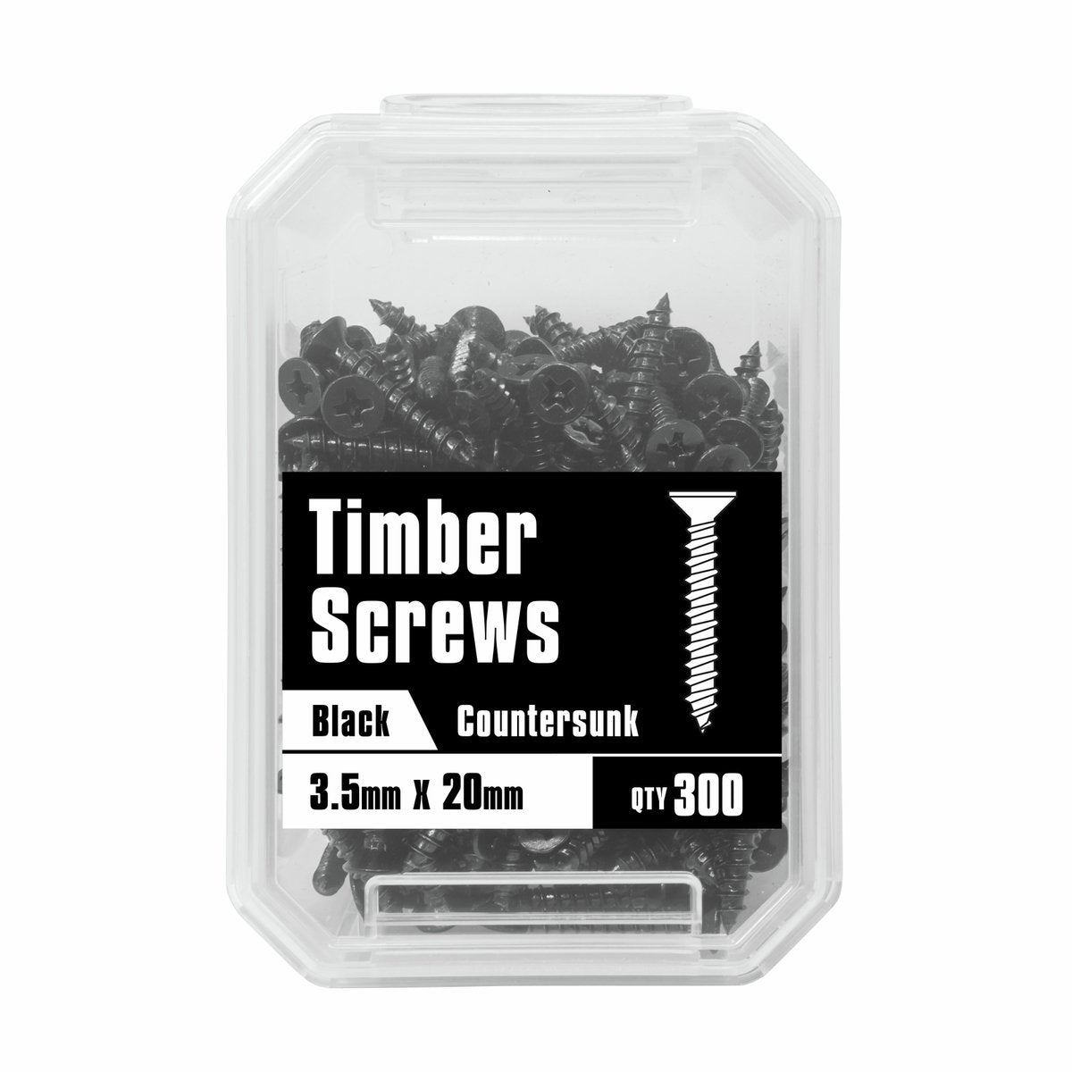 Pinnacle Timber Screws - 3.5 x 20mm - Black - Countersunk - SuperSaverAU - view 2
