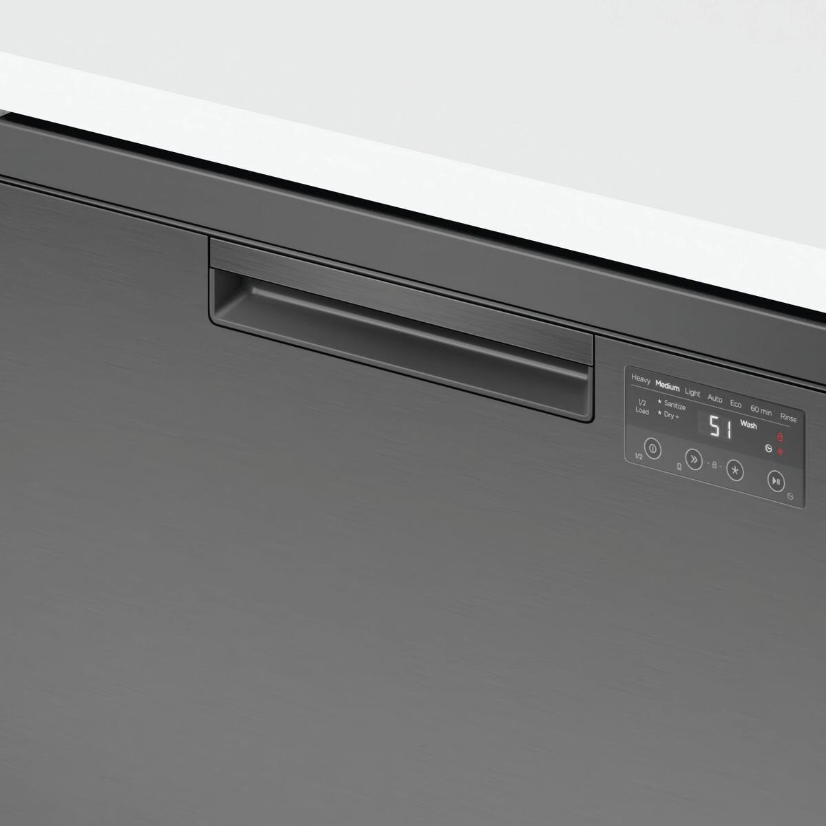 Fisher & Paykel Series 5 Freestanding Dishwasher - 15 Place Settings - Black Stainless Steel - DW60FC2B2