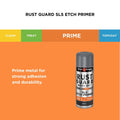 White Knight Rust Guard 300g Grey Quick Dry SLS Etch Primer Spray Paint for Metal