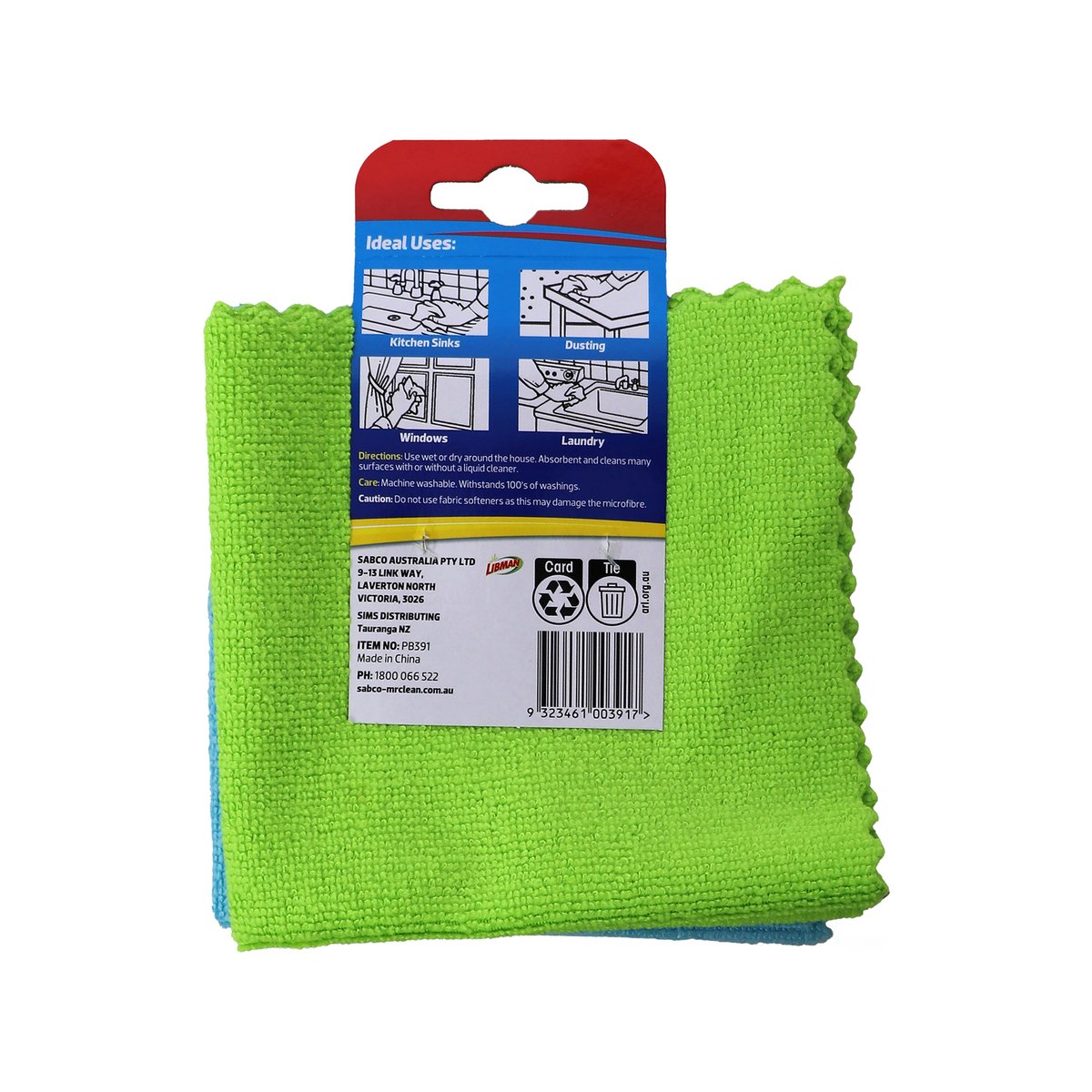 Mr Clean All Purpose Microfibre Cloths 3 Pack - 155mm x 200mm - Effective Cleaning - SuperSaverAU - view 2