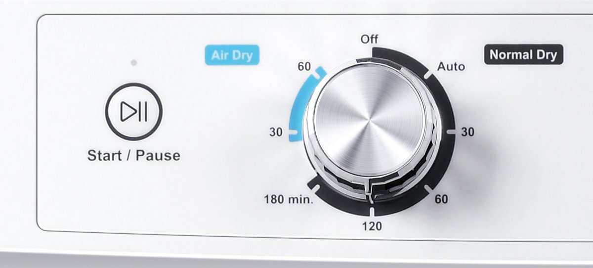 Haier 6kg Vented Dryer - Sensor Drying, Reverse Tumble, Stacking Kit Included, White - HDV60A1