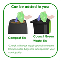 Maze 9L Slim Compostable Bags, 20 Pack, Starch-Based, Green