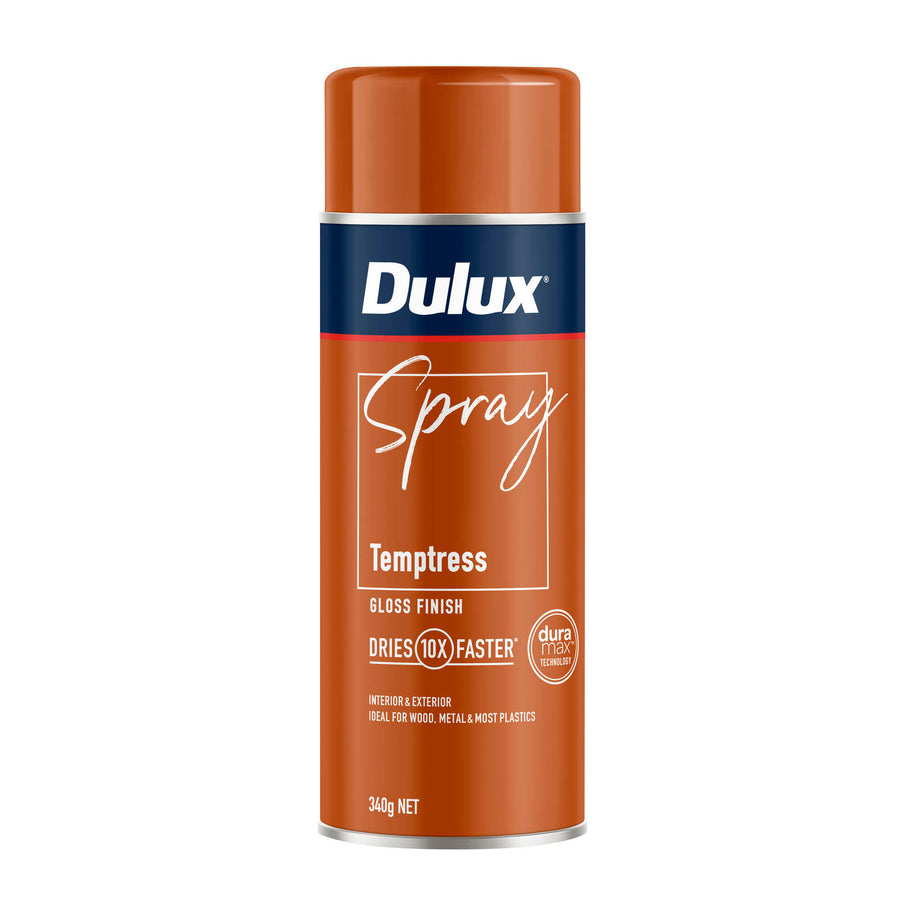 Dulux 340g Temptress Gloss Spray Paint, Indoor, 2.2m2/L Coverage