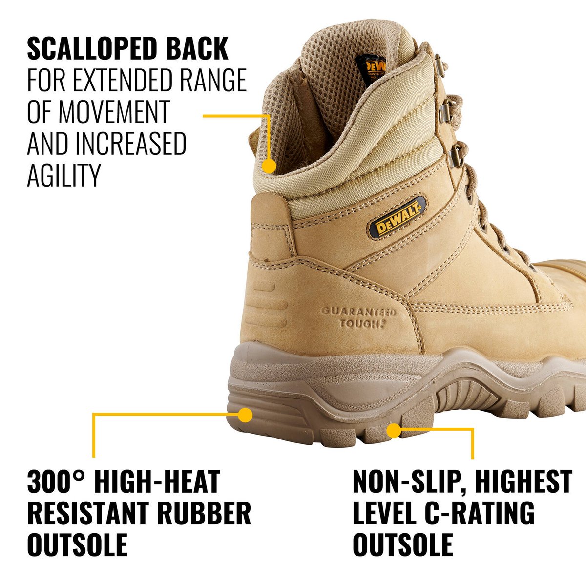 Dewalt Safety Work Boot - Size 11 - Full Grain Nubuck Leather - Steel Toe - SuperSaverAU - view 5