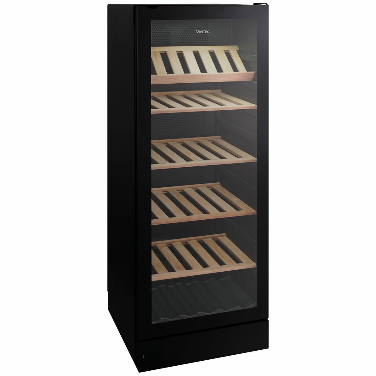 Vintec 148 Bottle Wine Storage Cabinet - Black, Multi-Temp Zones, Right Hinge, Anti-UV Glass - VWM148SBA-R