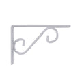 Carinya 150 x 100mm White Powder Coated Steel Scroll Stay Bracket, 100kg
