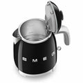 Smeg 50s Retro Style 800mL Mini Electric Kettle - Black, 1400W, Double Wall - KLF05BLAU