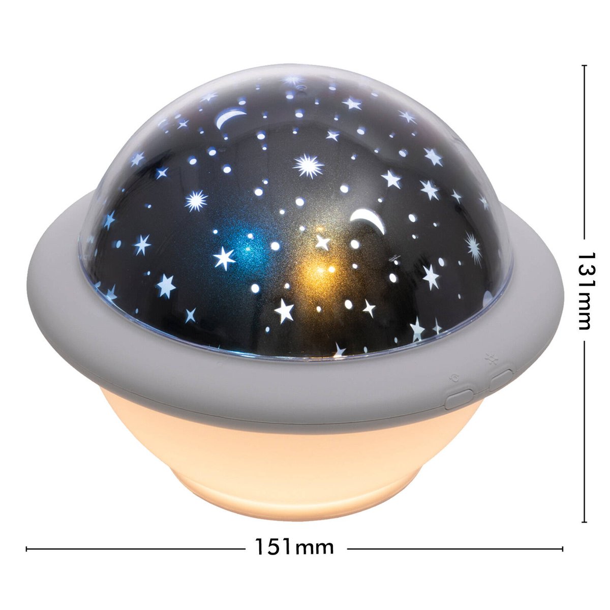 Arlec UFO LED Projector Night Light - 150mm x 130mm - White - 6 Functions