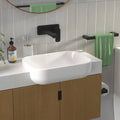 Caroma Luna Wall Basin Mixer - Lead Free Brass - 180mm x 122mm x 230mm - Satin Black - Water Efficient - SuperSaverAU - view 3