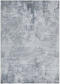 Rug Culture Illusions Medium Silver & Grey Polyester Rug 220x150cm - 3mm Pile - ILU156SILVER220X150